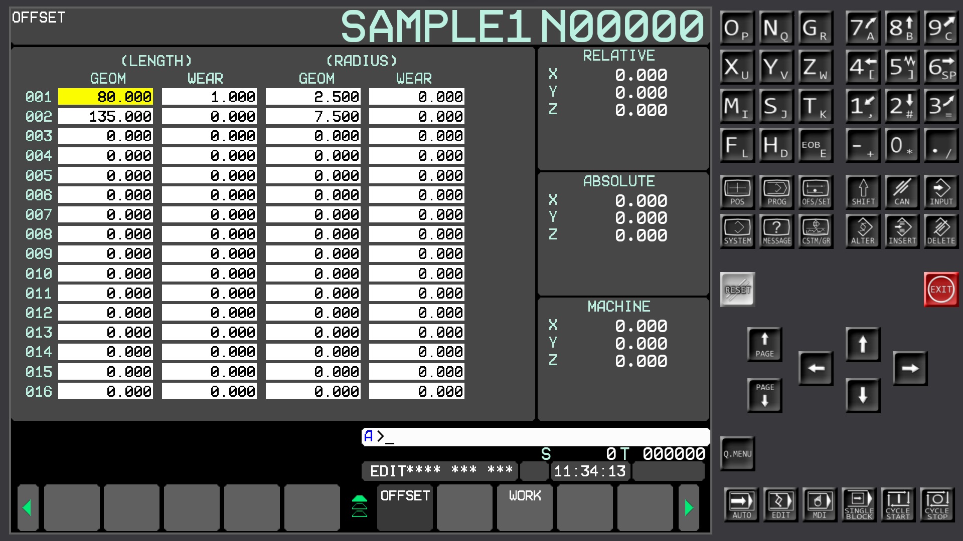 Fanuc 0i-MF Plus Simulator screenshot 5