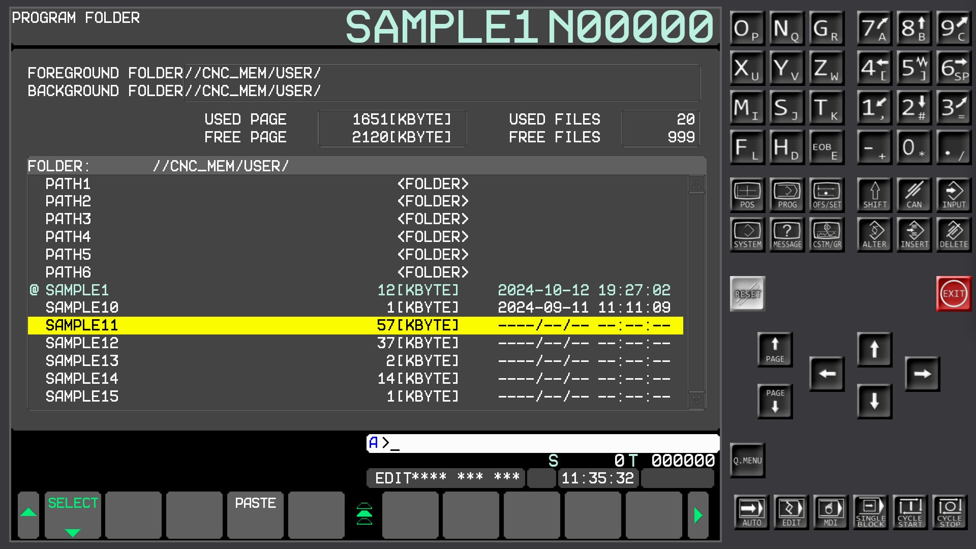 Fanuc 0i-MF Plus Simulator screenshot 6