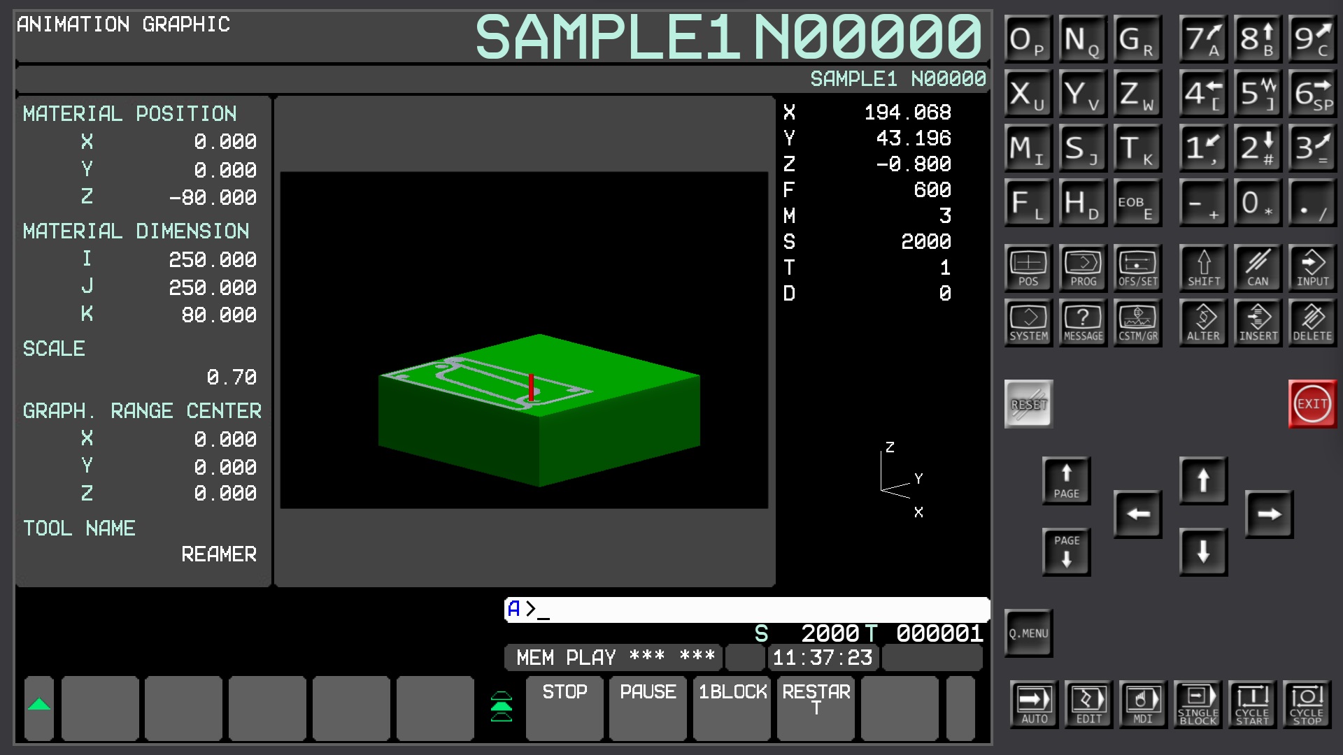Fanuc 0i-MF Plus Simulator screenshot 7